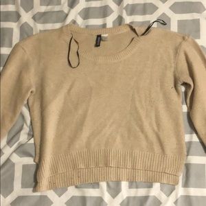 Beige cropped sweater